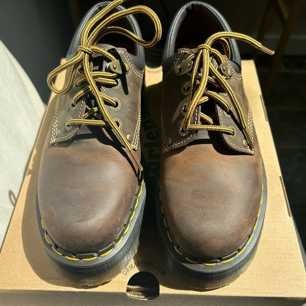 Dr. Martens 8053 Arc Crazy Horse Leather Platform Casual Shoes